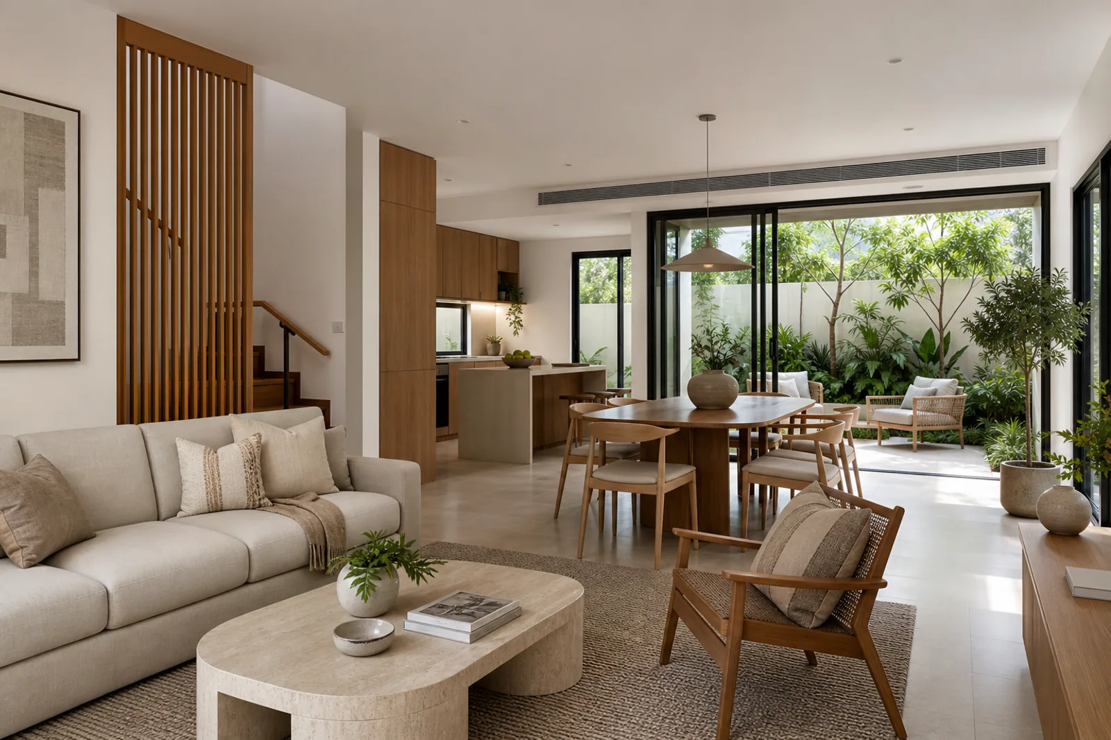 Demonstration Home interior behind the AI Tour Agent experience